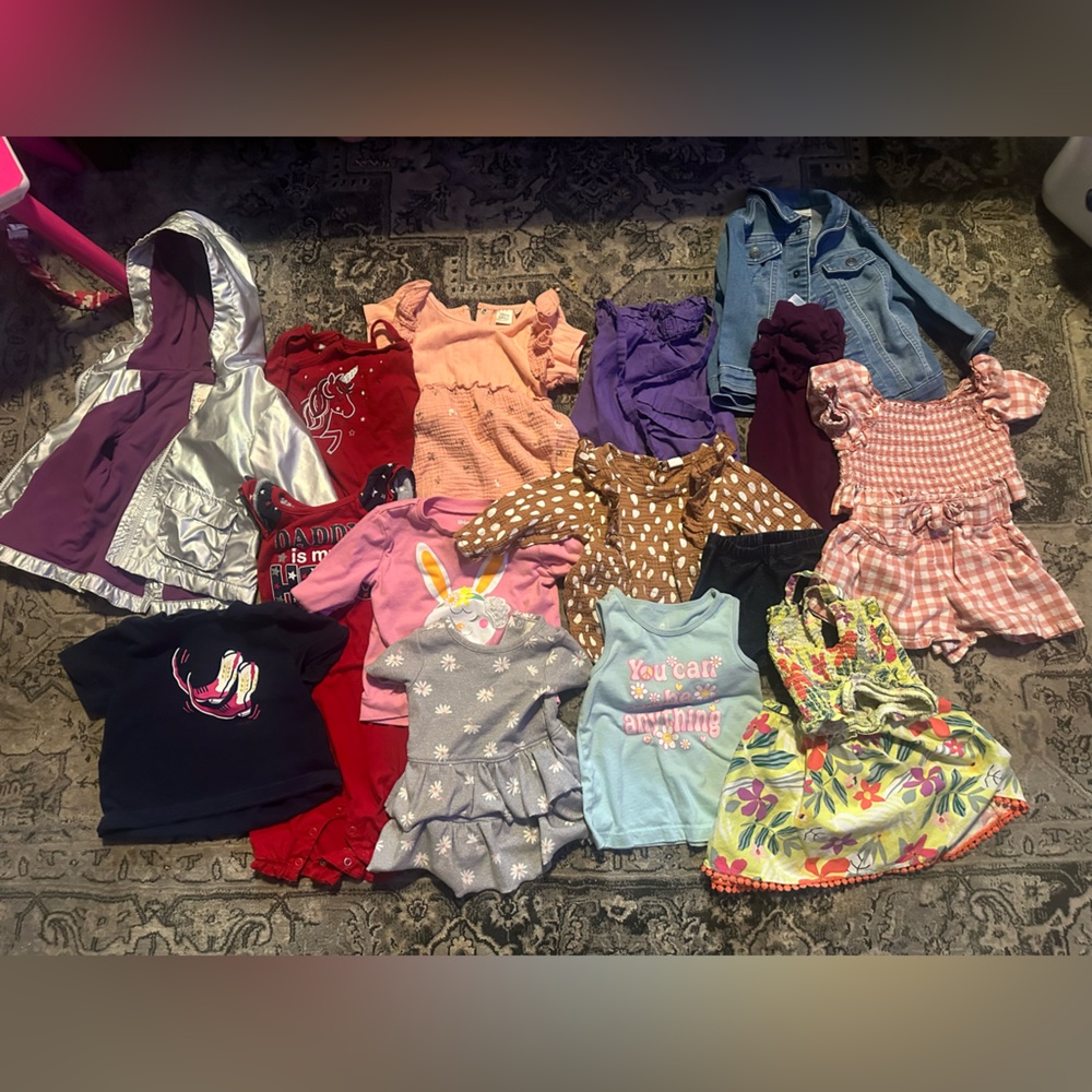 Assorted baby girls clothes size 12 month to 2T
